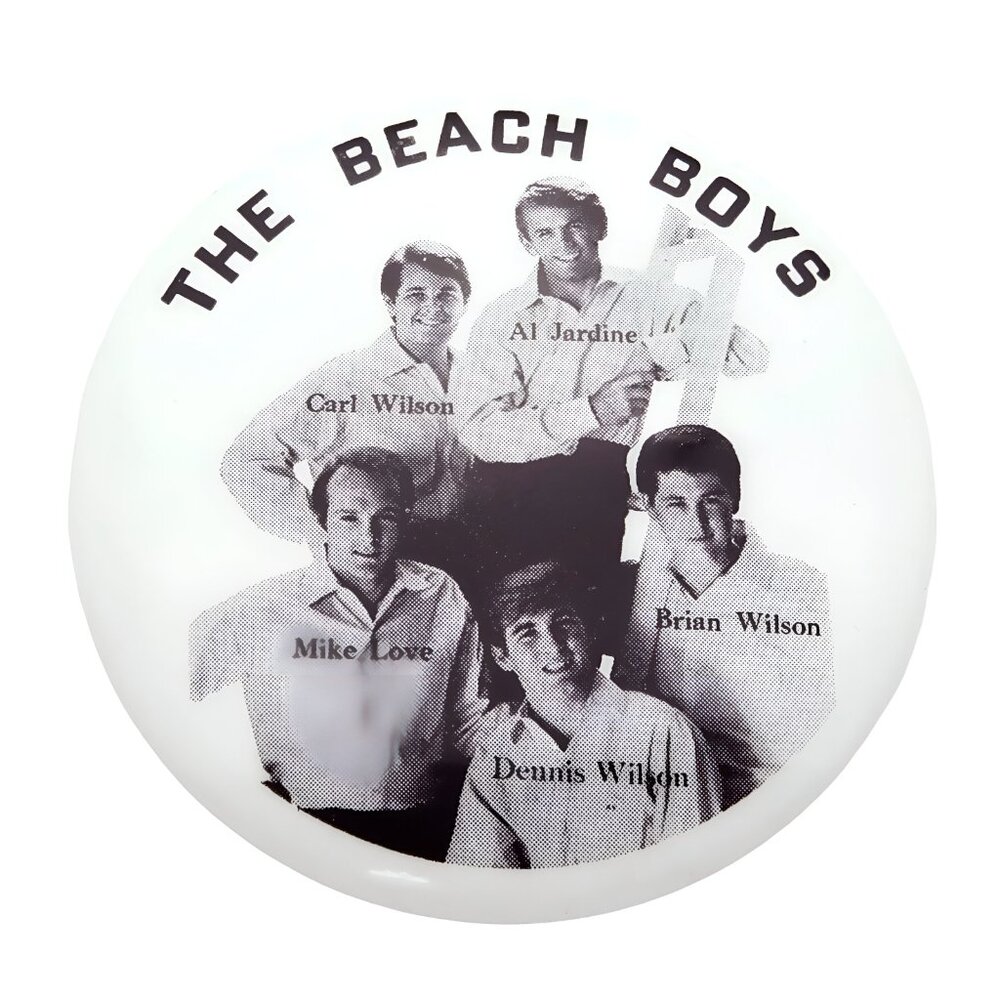 Rare Vintage 1960s The Beach Boys Pin Back Button